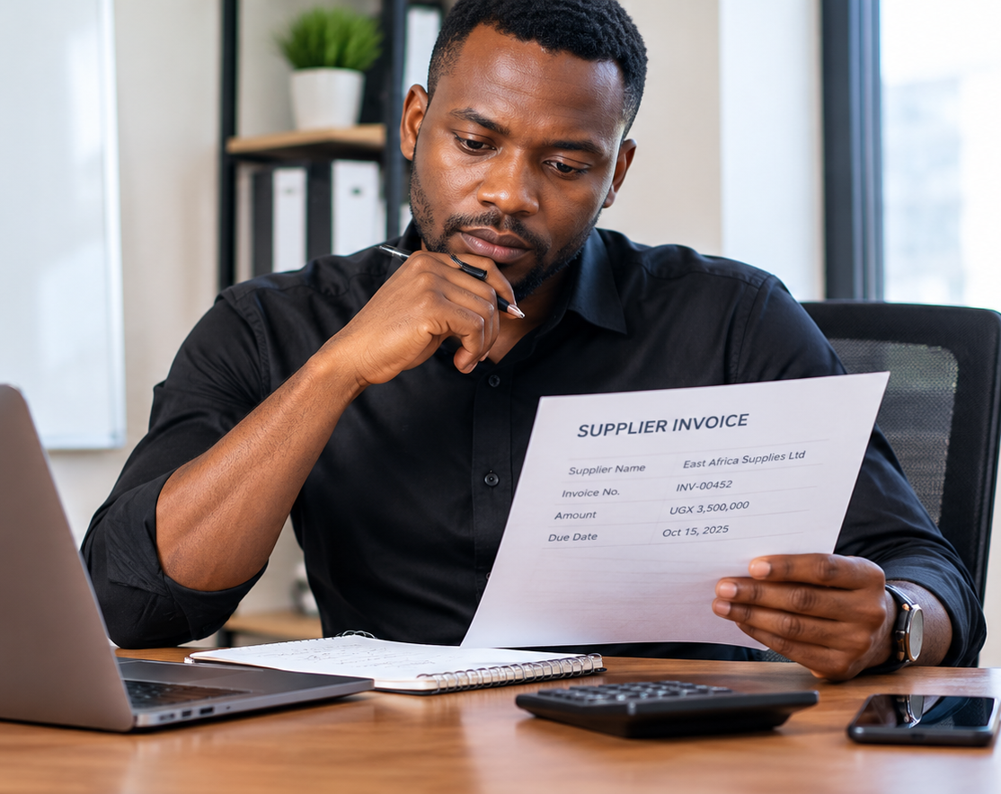 Business owner planning a supplier payment